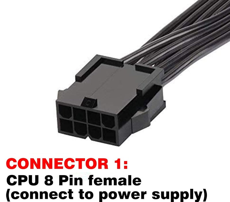 TeamProfitcom ATX CPU 8 Pin Power Extension Cable CPU 8 Pin Female to 8(4+4) Pin Male EPS-12V Extension Cable for Motherboard 25 Inches - Image 2